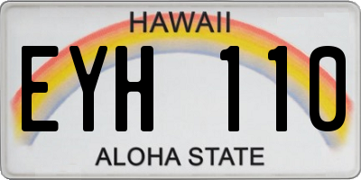 HI license plate EYH110