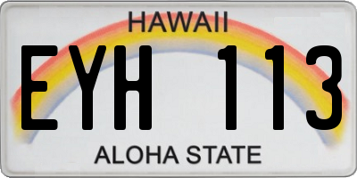 HI license plate EYH113