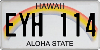 HI license plate EYH114