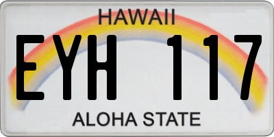 HI license plate EYH117