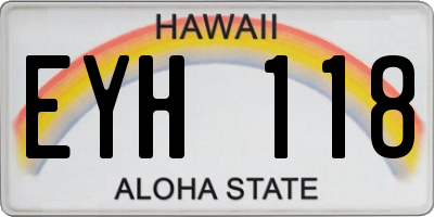 HI license plate EYH118