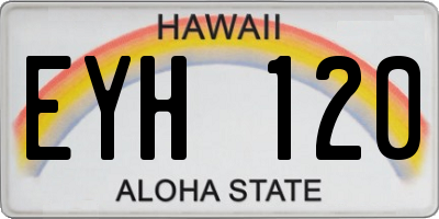 HI license plate EYH120
