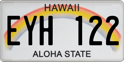 HI license plate EYH122