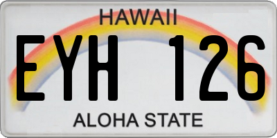 HI license plate EYH126