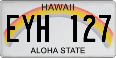 HI license plate EYH127