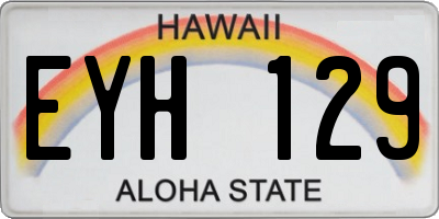 HI license plate EYH129