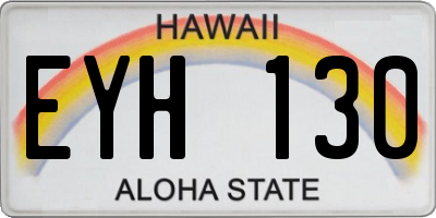 HI license plate EYH130