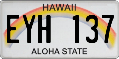 HI license plate EYH137