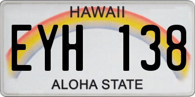 HI license plate EYH138