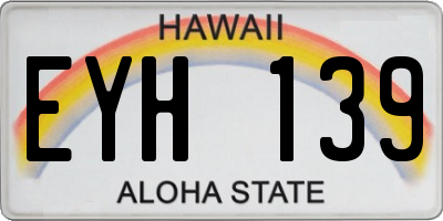 HI license plate EYH139