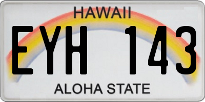 HI license plate EYH143
