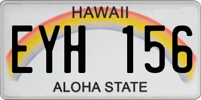 HI license plate EYH156