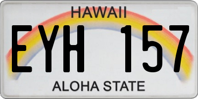 HI license plate EYH157