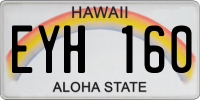 HI license plate EYH160