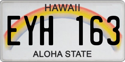 HI license plate EYH163