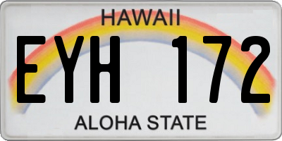 HI license plate EYH172