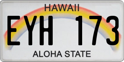 HI license plate EYH173