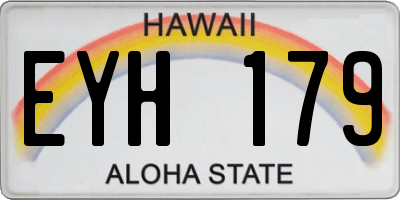 HI license plate EYH179