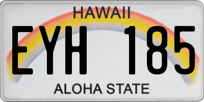 HI license plate EYH185