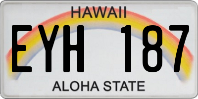 HI license plate EYH187