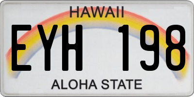HI license plate EYH198