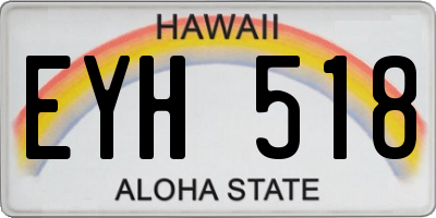HI license plate EYH518