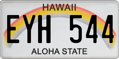 HI license plate EYH544