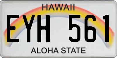 HI license plate EYH561