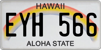 HI license plate EYH566