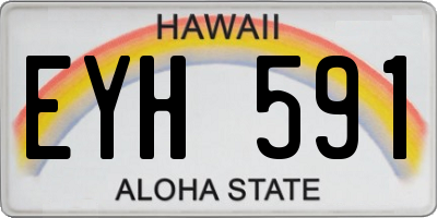 HI license plate EYH591