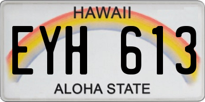 HI license plate EYH613