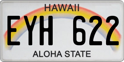 HI license plate EYH622