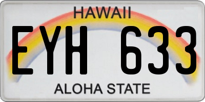 HI license plate EYH633