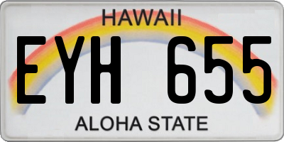 HI license plate EYH655