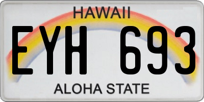 HI license plate EYH693