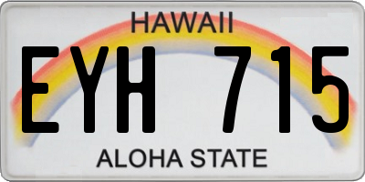 HI license plate EYH715