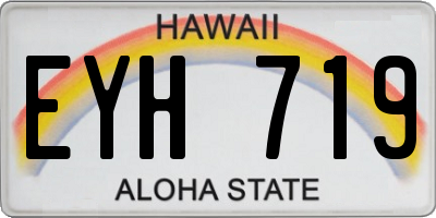 HI license plate EYH719