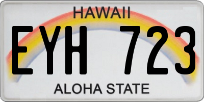 HI license plate EYH723