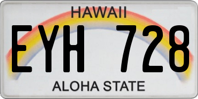 HI license plate EYH728