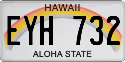 HI license plate EYH732