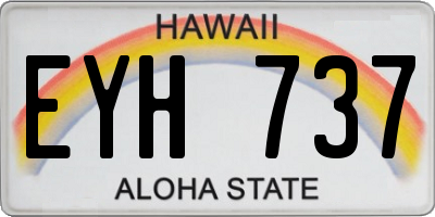 HI license plate EYH737