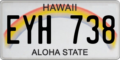 HI license plate EYH738