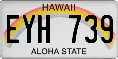 HI license plate EYH739