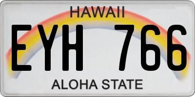 HI license plate EYH766