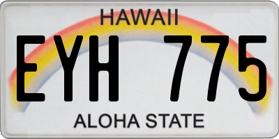 HI license plate EYH775