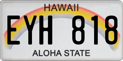 HI license plate EYH818