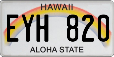 HI license plate EYH820