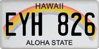 HI license plate EYH826