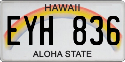 HI license plate EYH836