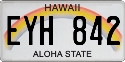 HI license plate EYH842